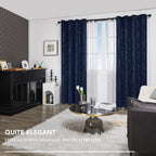 Deconovo Living Room Curtains 108 Inch Long, Blackout Curtains for Bedroom