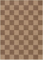 Lahome Colette Checkered Easy Jute Living Room Rugs, 5x7 Large Dining Room Office Carpet Farmhouse Washable Area Rug, Checkerboard Neutral Non Slip Indoor Outdoor Carpet for Bedroom Entry Patio