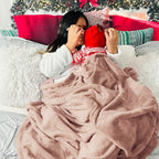 Bedsure GentleSoft Fleece Blanket Twin Size Dusty Pink - 300GSM Lightweight Plush Fuzzy Cozy Soft Warm Blanket for Bed, Sofa, Couch, Travel, Camping, 60x80 inches