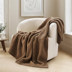 EVERGRACEHOME Chunky Chenille Knit Throw Blanket, 60 x 80, Terracotta Clay