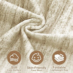 Nakagishi 10x14 Area Rugs Living Room: Washable Large Vintage Rug Neutral Non-Slip Soft Stain Resistant Indoor Carpet for Bedroom Nursery Dining Room Office Playroom - Brown-01