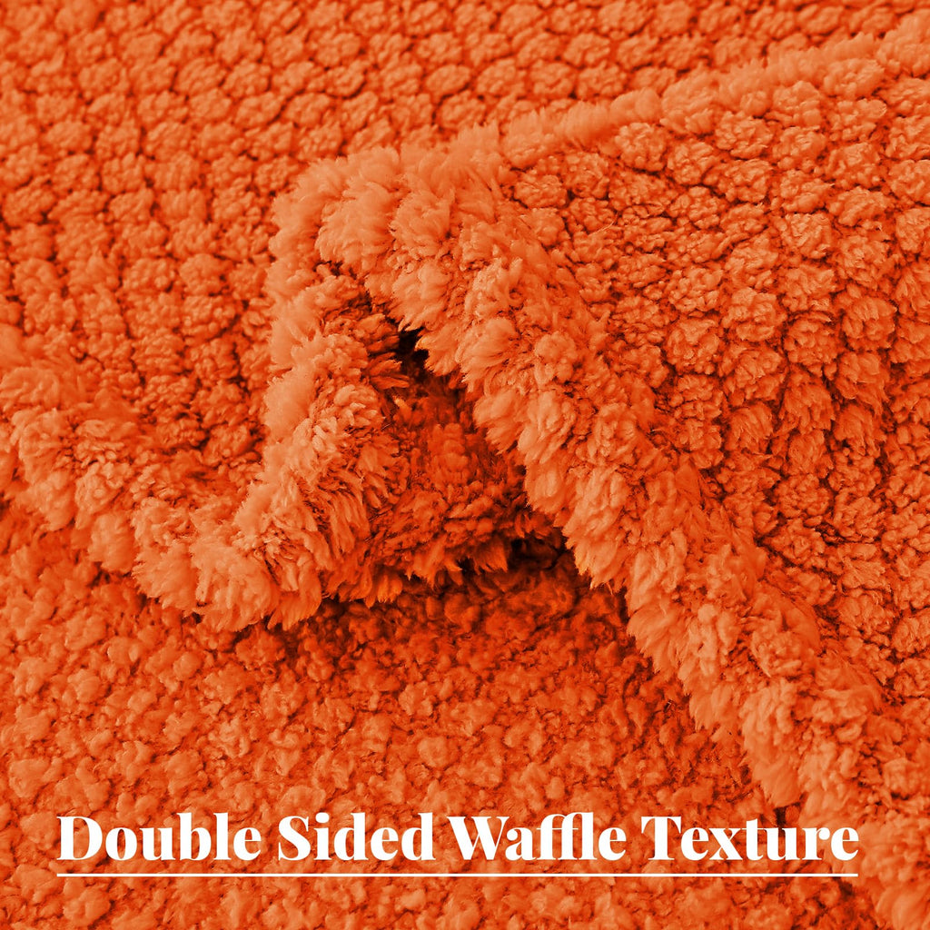 Whale Flotilla Soft Fleece Twin Size Bed Blanket, Burnt Orange