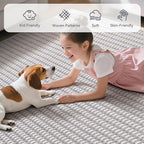 YDKGL Hallway Runner Rug Woven Washable Long Kitchen Runner Gray 2x5 ft