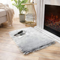Ashler faux fur rug, Fluffy Shaggy Area Rug Ultra Soft 2 x 2.9 Feet Rectangle Fur Rug Frosted Bottom Gray Fuzzy Rug Machine Washable Shag Rug, Nursery Decor Throw Rugs for Bedroom, Living Room