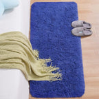 Chicrug Soft Runner Rug for Bedroom Living Room Plush Fluffy Rug 2x4 Feet, Shag Furry Runner Rug Carpet Non Shedding for Nursery Children Kids Girls Room Home Decorative, Navy