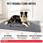 Smiry Dog Door Mat for Muddy Paws, Absorbent Non Slip Dirt Trapper, 45x27