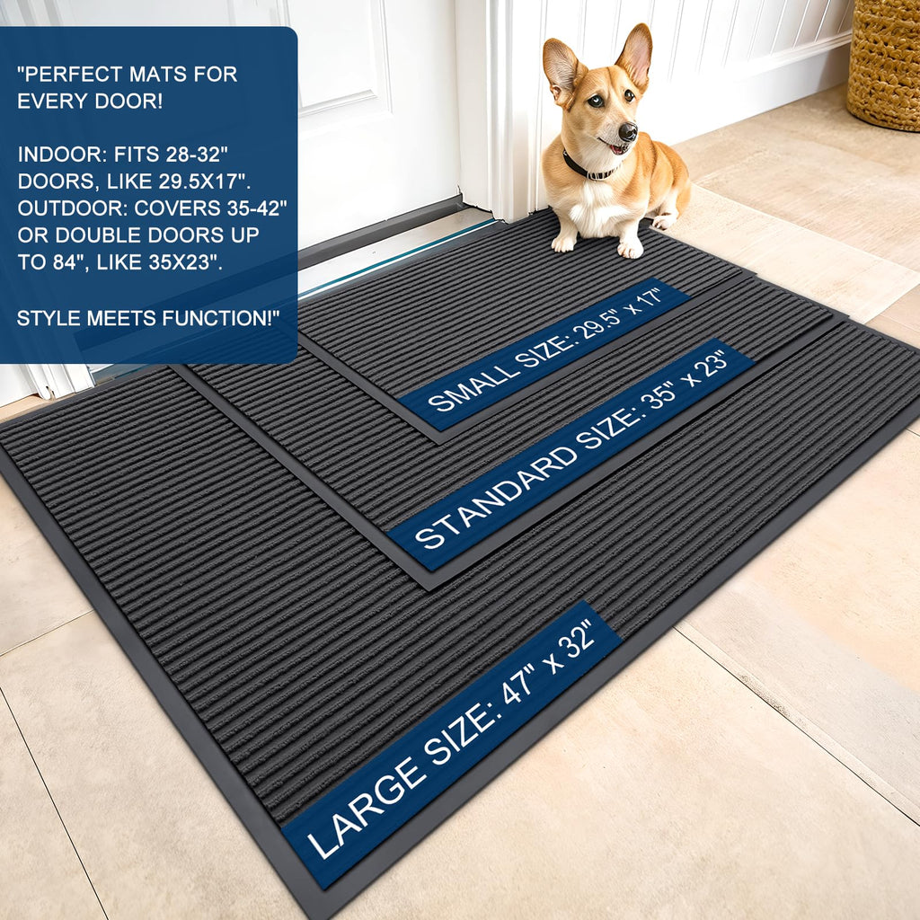OLANLY Front Door Mat 59x20, Waterproof Heavy-Duty Indoor Outdoor Doormat