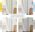NICETOWN 100% Blackout Linen Texture Curtains 90 inches Long, Ivory, 2 Pcs, Thermal Insulated Full Blackout 2-Layer Lined Drapes, Energy Efficiency Window Draperies for Boy's Room