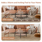 OPPODREAM Soft Area Rugs 3x5, Persian-Inspired Washable Rug, Brown