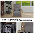 Easy-Going Recliner Chair Slipcover Reversible Sofa Cover Water Resistant Couch Cover Furniture Protector with Elastic Straps for Pets Dog (Recliner 22 inch, Gray/Ivory)