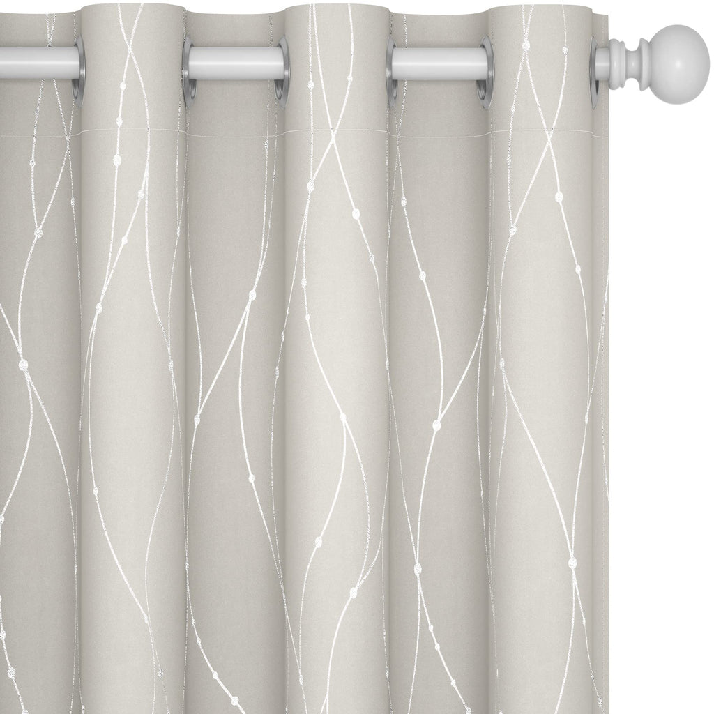 Deconovo Living Room Curtains 108 Inch Long, Blackout Curtains for Bedroom