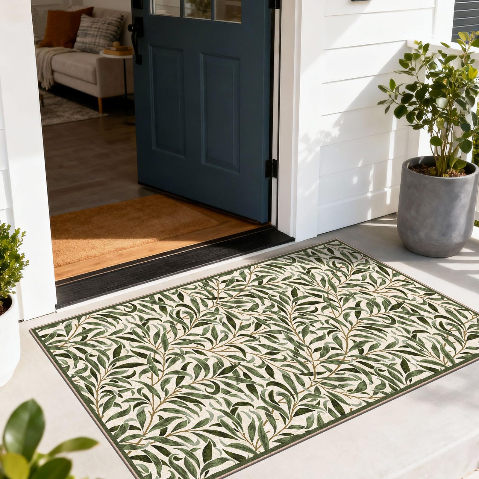 Othilic Boho Outdoor Rug - 28" x 43" Front Door Mat Indoor Outside Entrance