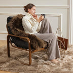 Ashler Faux Fur Rug, Fluffy Shaggy Area Rug Ultra Soft 2 x 6 Feet Sheepskin Fur Rug, Dark Coffee Fuzzy Rug Machine Washable Shag Rug, Nursery Decor Throw Rugs for Bedroom, Kids Room, Living Room