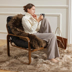 Ashler Faux Fur Rug, Fluffy Shaggy Area Rug, Ultra Soft 2 x 3 Feet Sheepskin Fur, Dark Coffee Fuzzy Machine Washable Shag, Nursery Decor Throw for Bedroom, Living Room, Kids Room