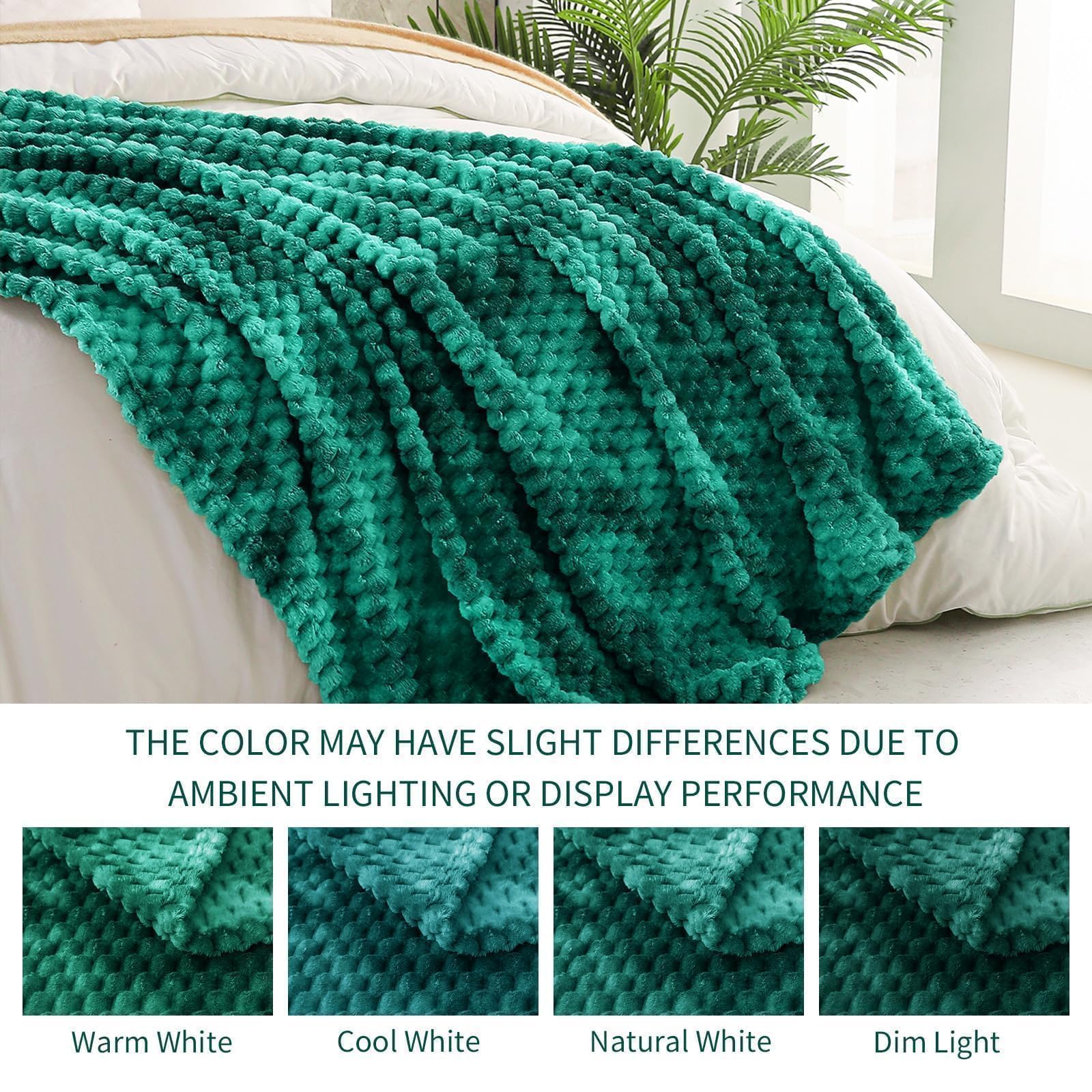 Exclusivo Mezcla Large 3D Fleece Throw Blanket for Couch, Tie-dye Teal