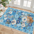 Babovid Floral Washable Rug for Entryway 2x3 Kitchen Mat