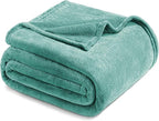 Exclusivo Mezcla Fleece Blanket King Size for Bed, Super Soft and Warm, All Season, Cozy, Plush, Lightweight, 90x104 Inches, Celadon