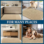 OLANLY Dog Door Mat for Muddy Paws 44x24, Absorbs Moisture and Dirt, Absorbent Non-Slip Washable Doormat, Quick Dry Chenille Mud Mat for Dogs, Entry Indoor Entryway Carpet for Inside Floor, Beige