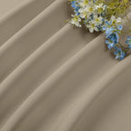 CUCRAF Light Beige Blackout Curtains Customize, Rod Pocket Room Darkening Curtain for Bedroom Living Room, Thermal Insulated Window Drapes 1 Panel (Custom Size, Color)