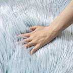 Ashler Faux Fur Rug, Fluffy Shaggy Area Rug Ultra Soft 5 x 7 Feet Rectangle Fur Frosted Bottom Spring Green Fuzzy Rug Machine Washable, Nursery Decor Throw Rugs for Bedroom, Living Room