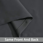 Yakamok Dark Grey Room Darkening Curtains 84 inch Sliding Door Drapes