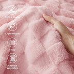 Bedsure GentleSoft Twin Blanket for Bed Pink - Super Soft Cozy Blankets, Cute Fuzzy Fleece Throws for Bedroom Couch, 60x80 Inches