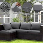 Outdoor Cushion Covers Set,8PCS Patio Furniture Couch Seat Slipcovers, Replacement for Sofa Sectional Chair(Cover，Only)