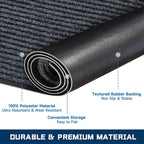 Extra Large Front Door Mat, 3 x 4 Feet Indoor Outdoor Entrance Mat, Heavy Duty Commercial Floor Mats, Non-Slip Rubber Backing Doormat for Entryway, Waterproof, Low-Profile, Easy to Clean
