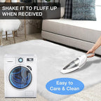 duduta White Faux Sheepskin Fur Rug 3x5 ft, Fluffy Shag Bedroom Dorm Nursery Playroom Carpet Rug Non Slip Washable