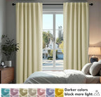 Deconovo Blackout Curtains, Thermal Insulated, W70 x L84 2 Panels, Back Tab, Machine Washable, Room-Darkening Drapes for Bedroom/Living Room Beige