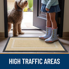 OLANLY Front Door Mat Outside 47x17, All-Season Heavy-Duty Rubber Doormat