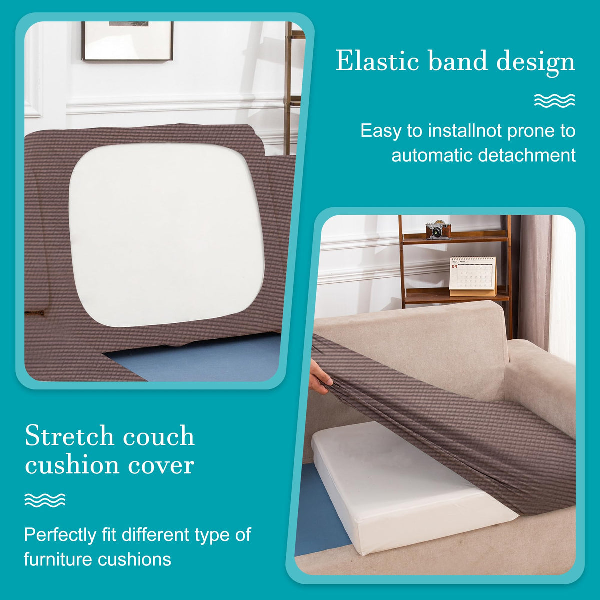 12 Pcs Outdoor Cushion Covers, Patio Sofa Cushion Covers Replacement