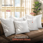 Utopia Bedding 22x22 Pillow Inserts, White Throw Pillows for Couch, 2 Pack