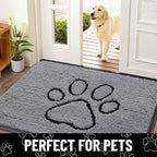 Smiry Dog Door Mat for Muddy Paws, Absorbent Non Slip Dirt Trapper, 59x35