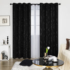 Deconovo Living Room Curtains 84 Inches Long, Blackout Curtains for Bedroom