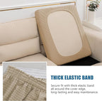Water Repellent Sofa Cushion Covers, Stretch Sofa Seat Covers, Furniture Protector for Pets with Elastic Bottom, Non Slip, Washable (Loveseat Cushion, Sand)