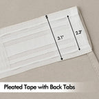 MIULEE Natural Back Tab Blackout Curtains 52x108 Inch Long 2 Panels Set