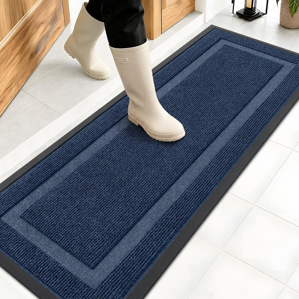 OLANLY Front Door Mat Outside 47x17, All-Season Heavy-Duty Rubber Doormat