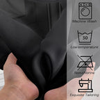 Simplebrand Black Sheer Curtains 108 Inches Long, Extra Long Rod Pocket Solid Color Window Sheer Curtain Panels, Elegant Curtains & Drapes for Living Room, Bedroom 2 Panels (Black, 59" W x 108" L)