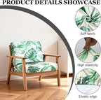 4Pcs Patio Stretch Cushion Covers,Outdoor Sofa Replacement Cover Slipcovers for Patio Furniture Cushion Covers, Washable Reusable Furniture Protector