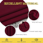 NICETOWN 84 inches Bedroom Curtains Panels - Functional Blackout Curtains/Panels for Bedroom, Thermal Insulated, Privacy Assured (Set of 2, 52 x 84 inches, Wine Red)