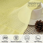 Simplebrand Light Yellow Sheer Curtains 96 Inches Long, Light Filtering Rod Pocket Solid Color Window Sheer Curtain Panels, Elegant Curtains & Drapes for Living Room, Bedroom 2 Panels 42" W x 96" L