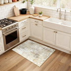 RELEANY Washable 2'x3' Abstract Area Rug for Living Room Neutral Brown