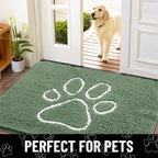 Smiry Dog Door Mat for Muddy Paws, Absorbent Non Slip Dirt Trapper, 48x30