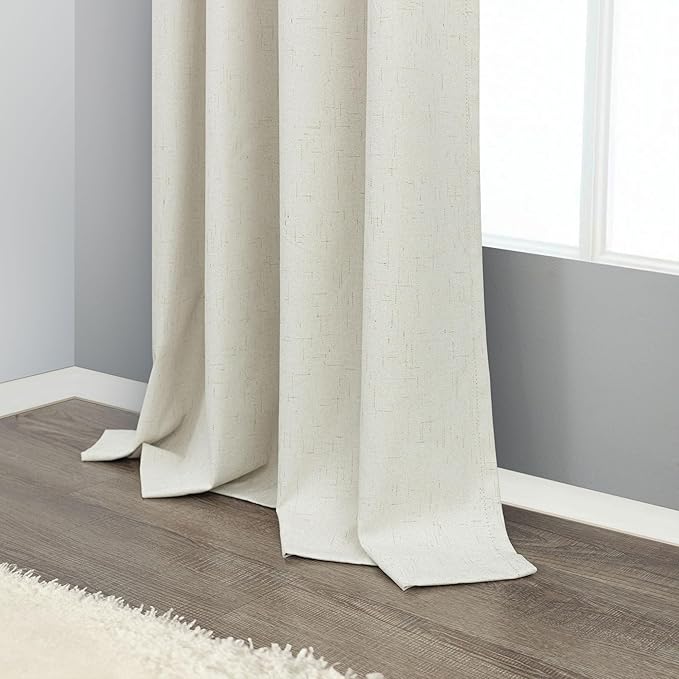 Room Darkening Curtains 72 Inch Length 2 Panel Burg for 70 Inch Size Not Cover Heat Vent Linen Blackout Insulated Thermal Curtain for Winter Cold Weather Neutral Black Out Drape for Bedroom 6FT Long