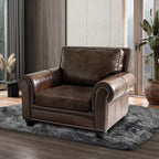 ANARACHON Leather Look Couch Cushion Covers Sofa Seat Slipcovers Sets Couches Furniture Protector for Sectional Armchair Loveseat Pets Kids Stretch Spandex Fabric (1 Cushion Armchair, Brown)