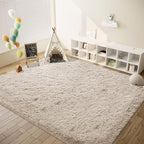 8x10 Area Rugs for Living Room: Fluffy Shag Soft Washable Rug Large Fuzzy Plush Indoor Carpet for Bedroom Nursery Playroom Kids Girls Boys Room (Camel, 8'x10')