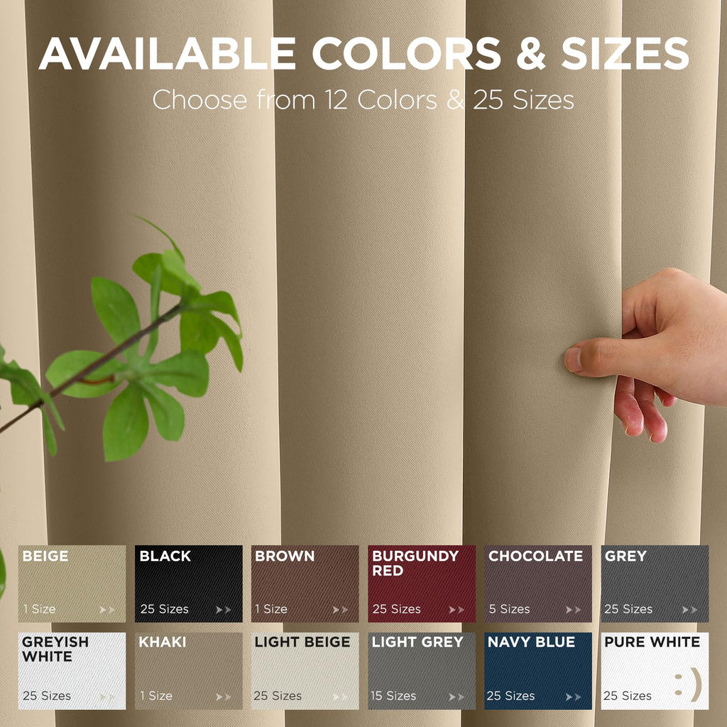 Joydeco Blackout Patio Sliding Door Curtains, Privacy Room Divider Curtains