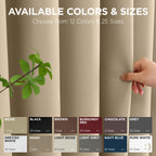 Joydeco Blackout Patio Sliding Door Curtains, Privacy Room Divider Curtains