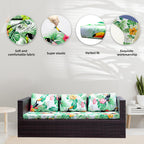 8 Piece Outdoor Cushion Covers, Patio Sofa Cushion Covers, Stretch Fit